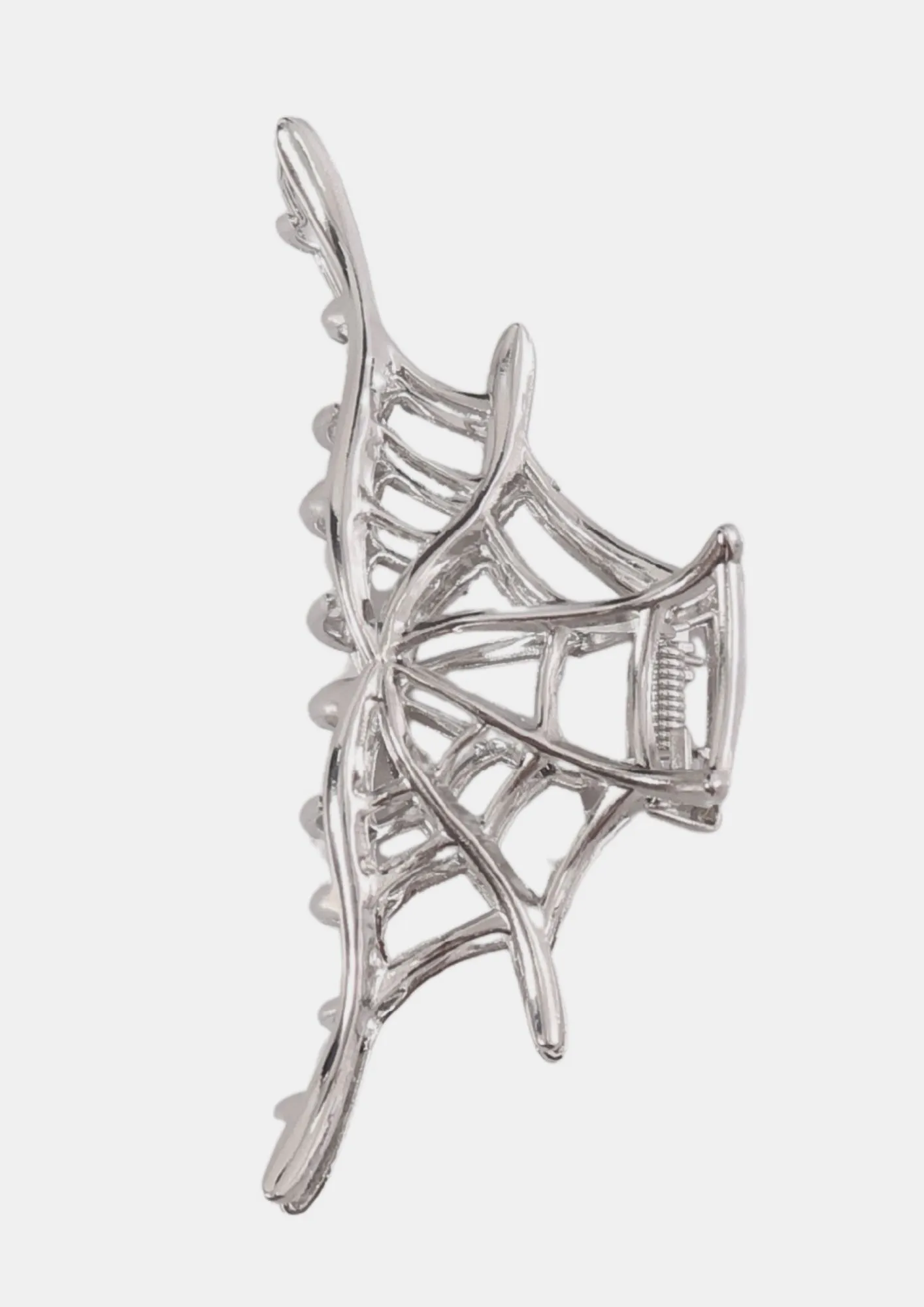 Presilha de Cabelo Teia de Aranha Aracne Silver