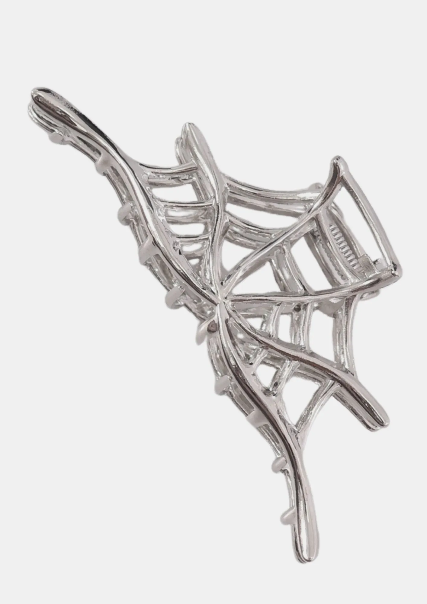 Presilha de Cabelo Teia de Aranha Aracne Silver