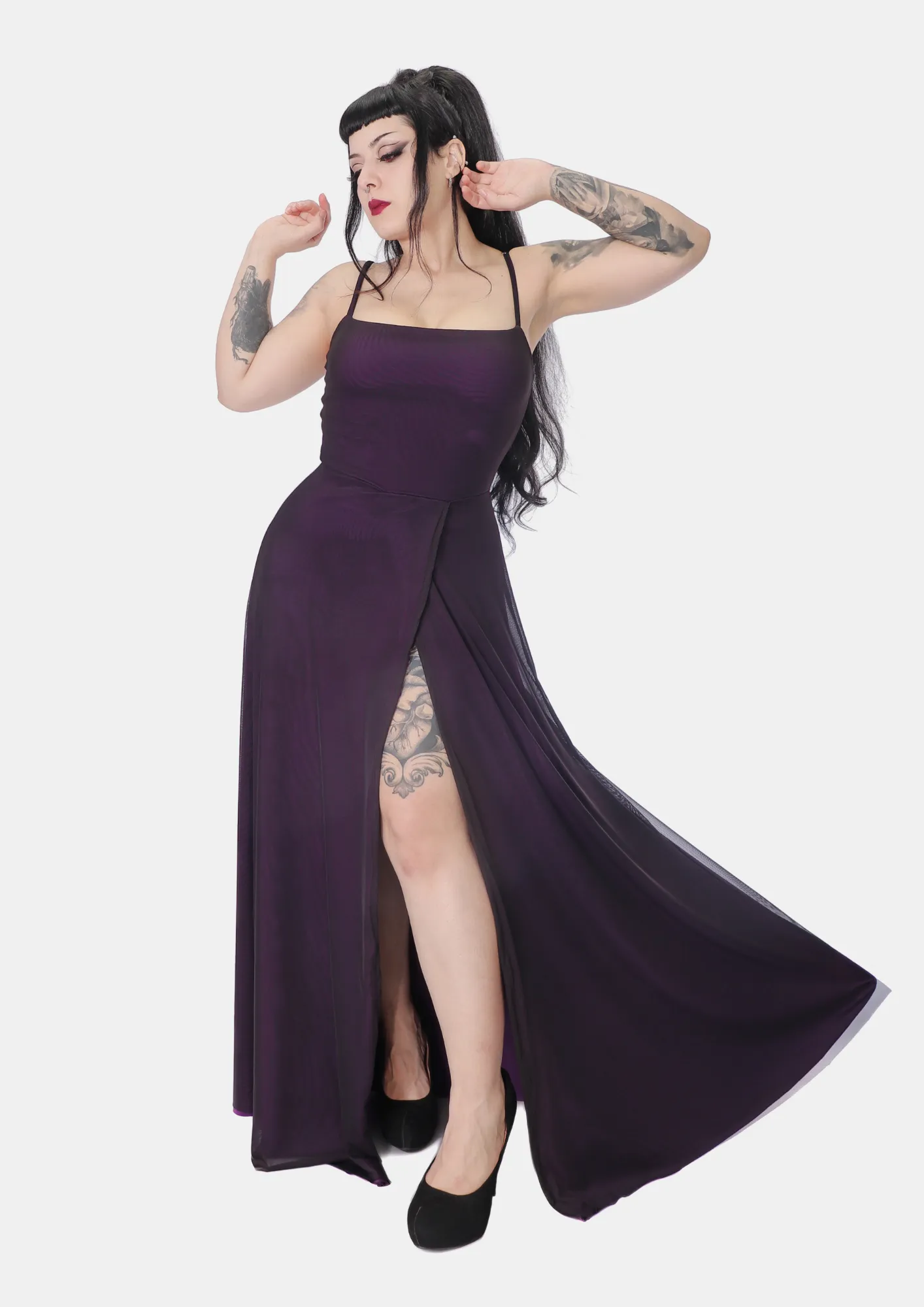 Vestido Fenda Eden Violet