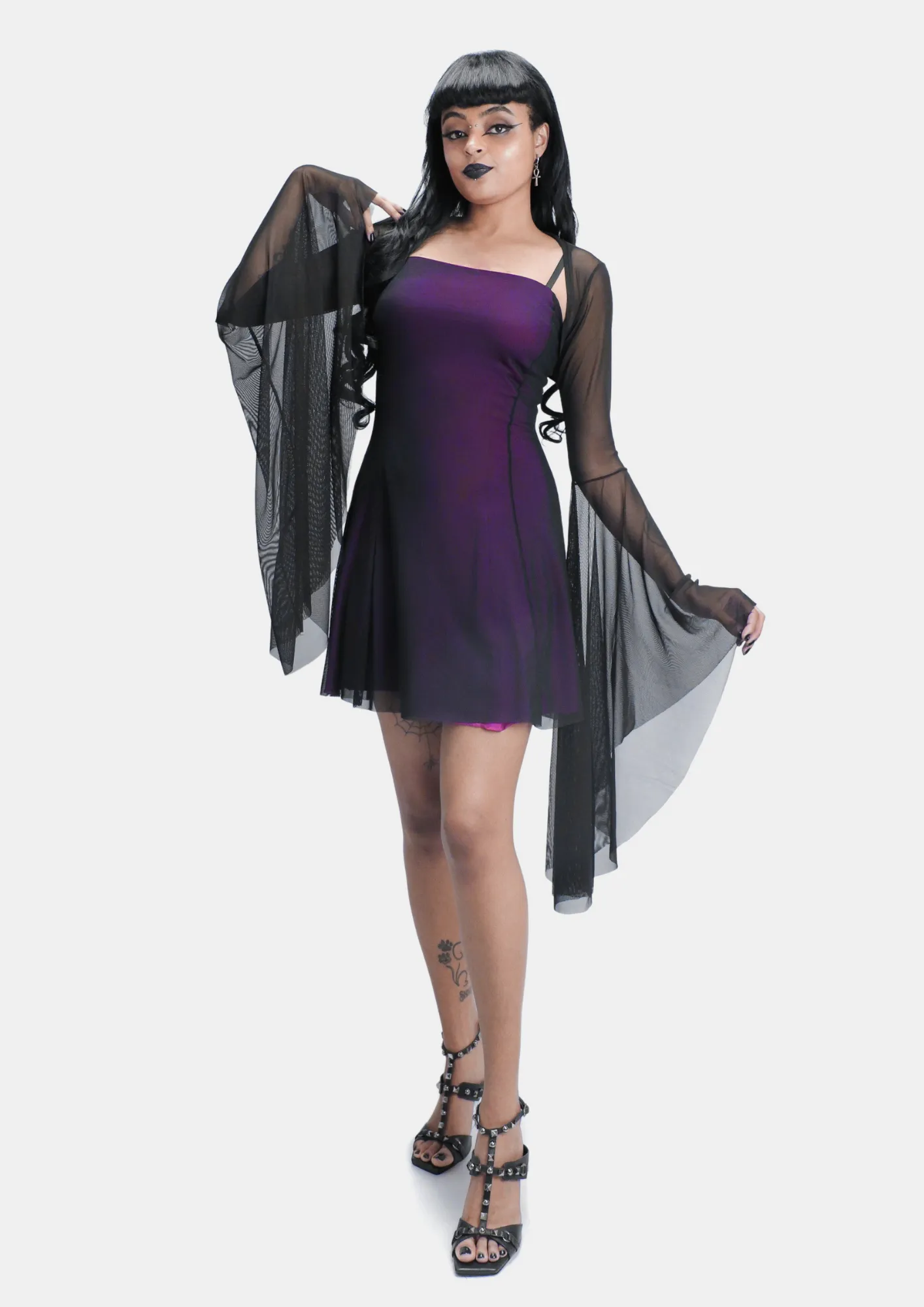 Vestido Evasê Curto Roxo Malévola-Limitado