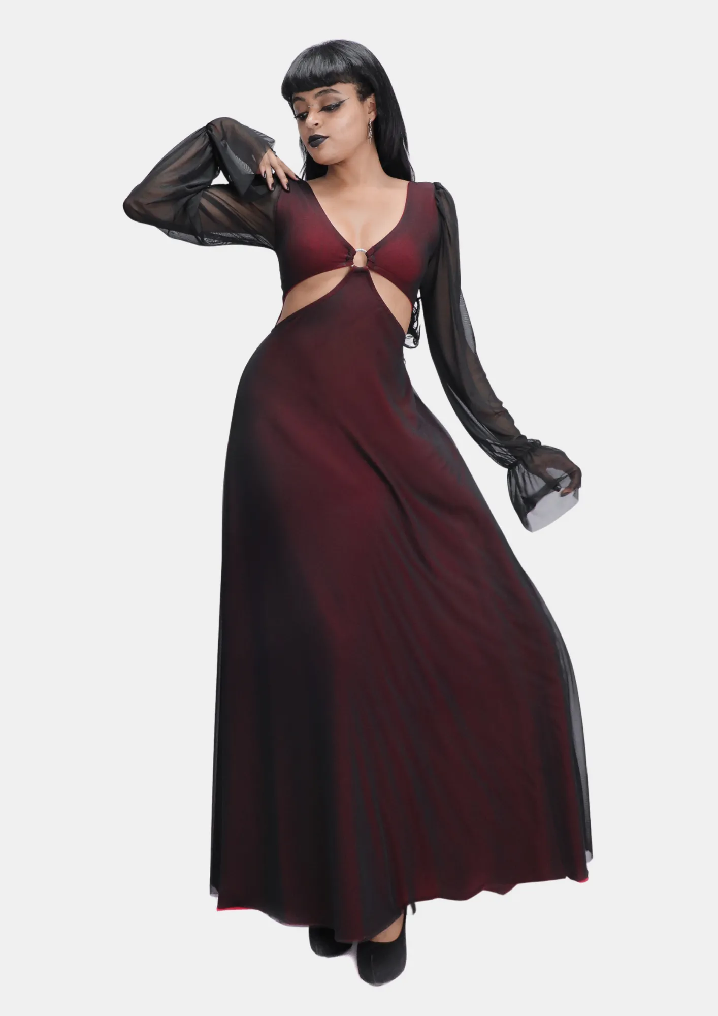 Vestido 2 em 1 Longo Vermelho Queen of Hearts