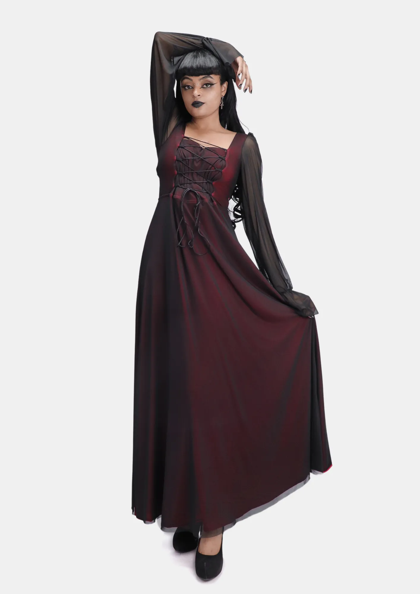 PRÉ VENDA - Vestido 2 em 1 Longo Vermelho Queen of Hearts