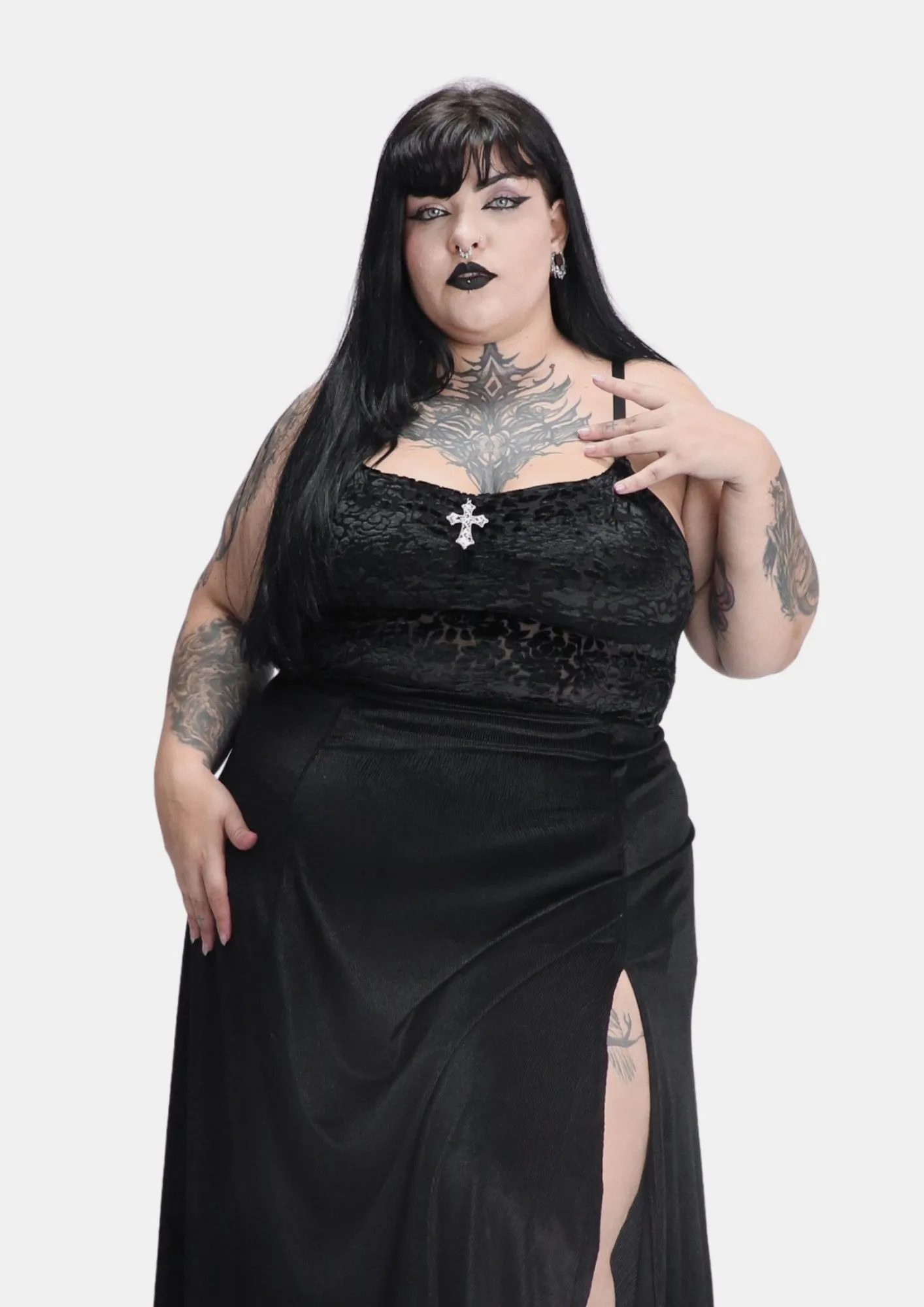 Blusa de Alcinha Veludo Devoré Vesper-Limitada